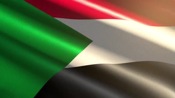 Sudão Bandeira Brilhante Animação Loop — Vídeo de Stock