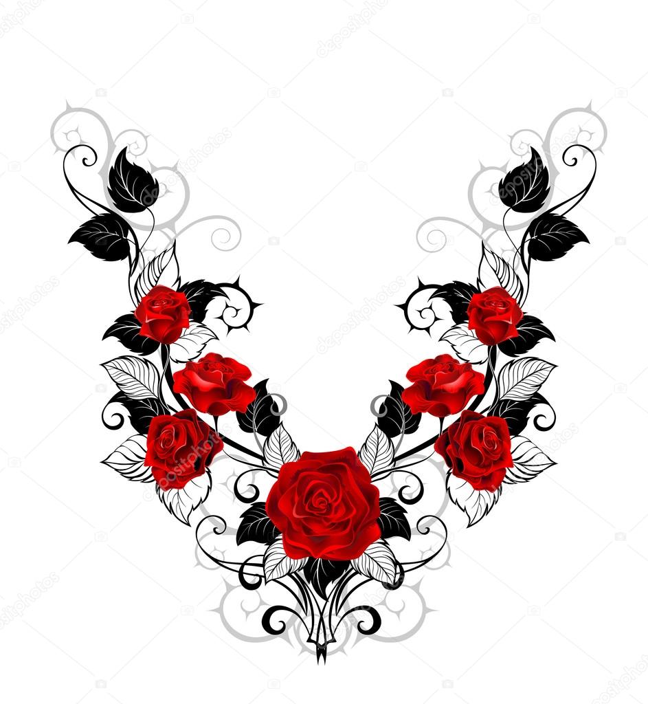 desenho de rosas vermelhas vetores de stock desenho de rosas vermelhas vetores de stock
