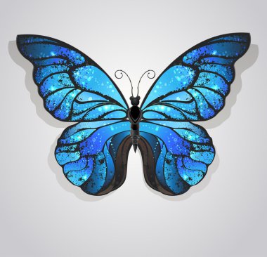 blue butterfly morpho clipart