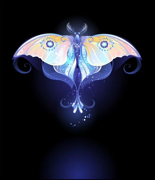 月光下的蝴蝶 — 图库矢量图片