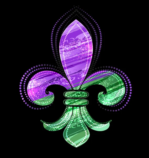 Painted Fleur-de-lis — Stock Vector