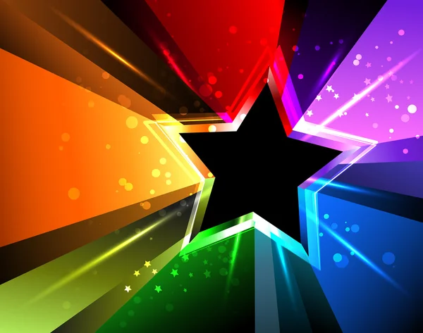 Rainbow star — Stock Vector