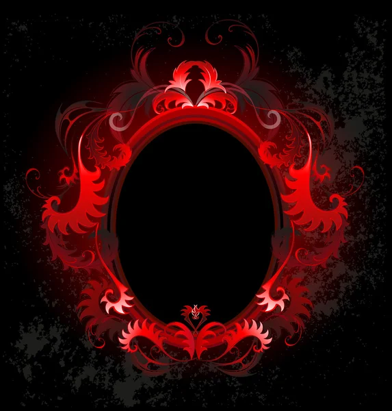 Bannière ovale rouge — Image vectorielle