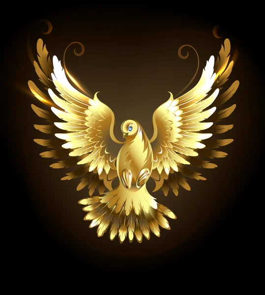 Gold dove — Stockový vektor