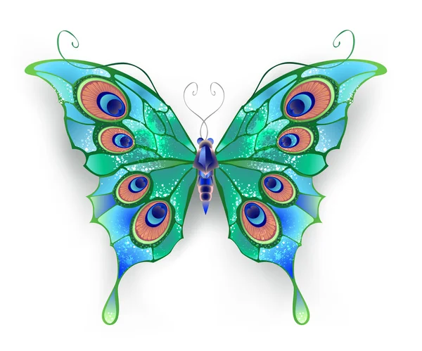 Papillon vert — Image vectorielle