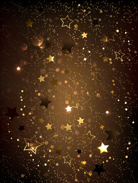 Brown background with stars — Stock Vector