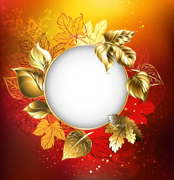 Az arany levelek őszi banner Jogdíjmentes Stock Vektorok
