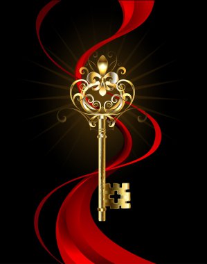 Fleur de Lis ile altın anahtar
