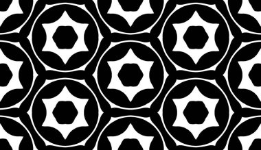 Çiçek biçimli basit desen, siyah ve beyaz renk, geometrik stil çiçek örtüsü, doku, arka plan