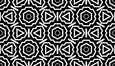 Çiçek biçimli basit desen, siyah ve beyaz renk, geometrik stil çiçek örtüsü, doku, arka plan