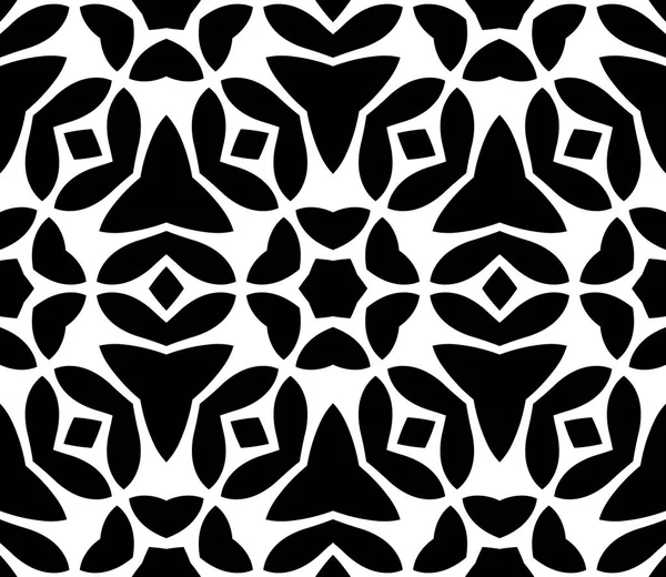 Einfaches Muster Mit Floraler Form Schwarzweiße Farbe Geometrischer Stilvoller Blumeneinband — Stockfoto