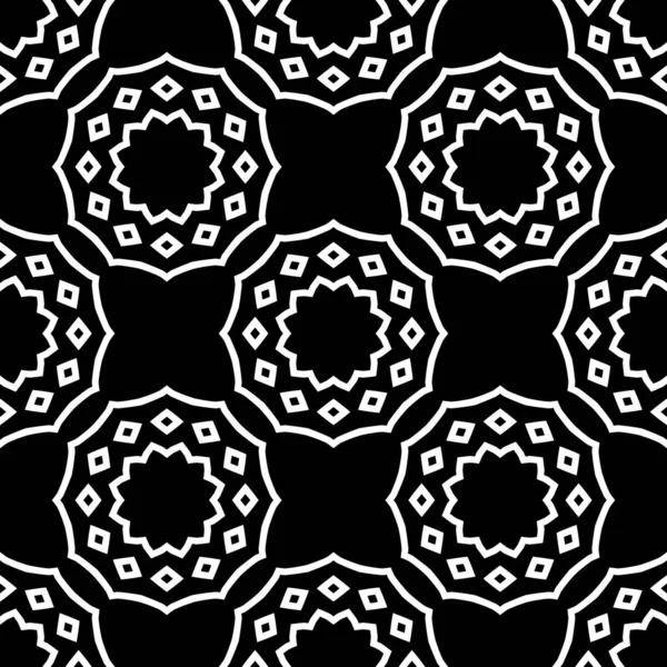 Patrón Simple Con Forma Floral Color Blanco Negro Cubierta Floral — Foto de Stock