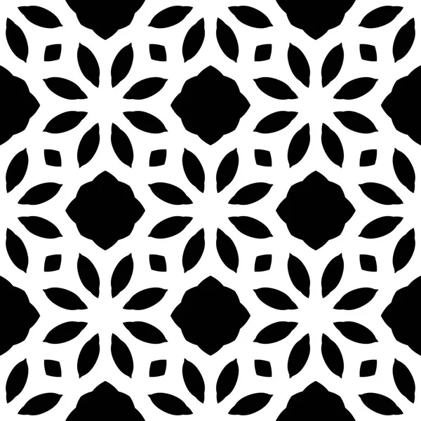 Простой Узор Цветочной Формой Черно Белым Цветом Геометрическим Стильным Цветочным — стоковое фото