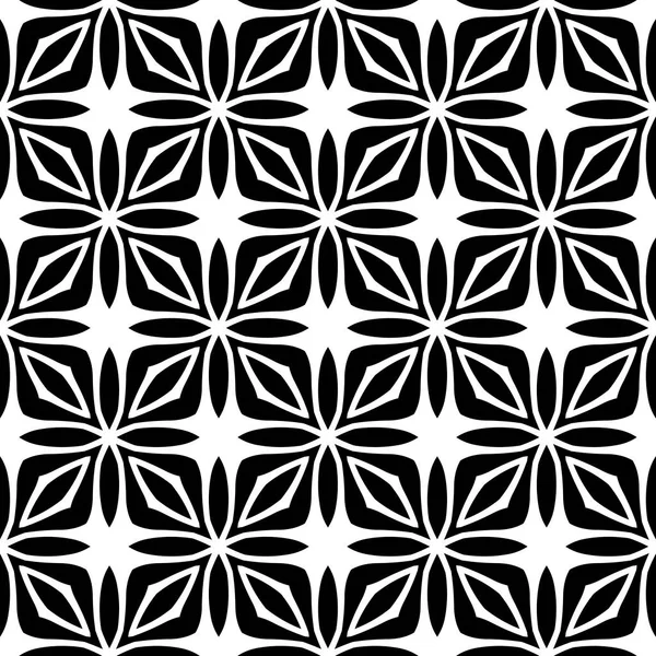 Eenvoudig Patroon Met Bloemvorm Zwart Wit Kleur Geometrische Stijlvolle Bloembedekking — Stockfoto