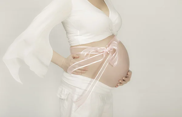 Pregnannt 여자 아기 소녀 — 스톡 사진