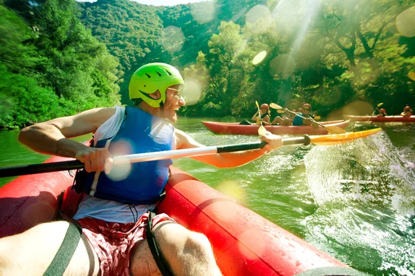 Acqua canoa lotta — Foto Stock