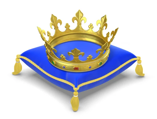 The royal pillow with crown — Stock Photo, Image