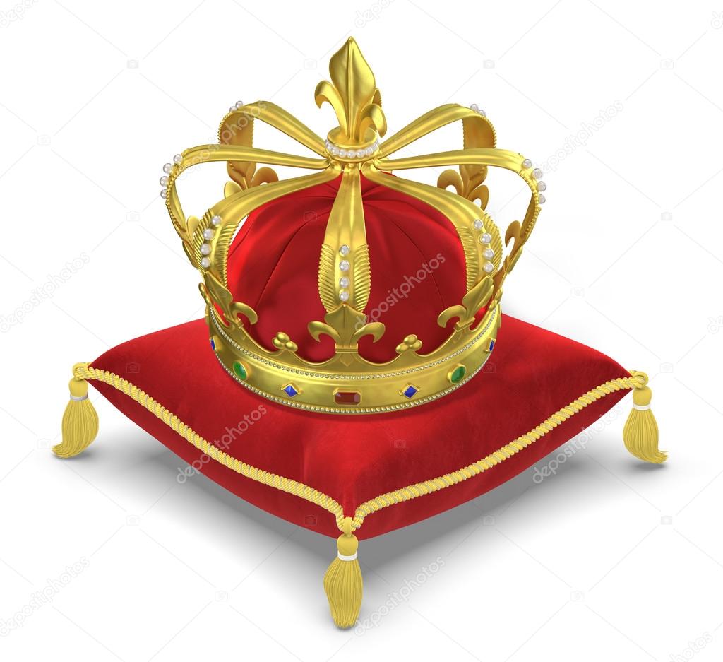 The royal pillow with crown