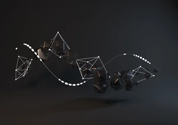 Siyah geometrik arka plan