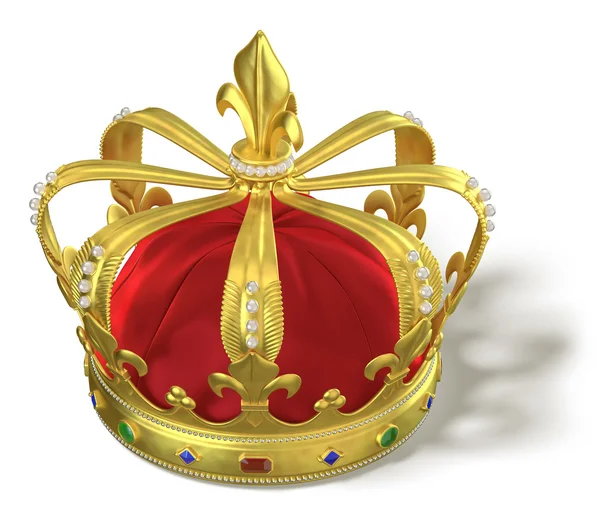 Gold crown with jewels — Stock Photo, Image