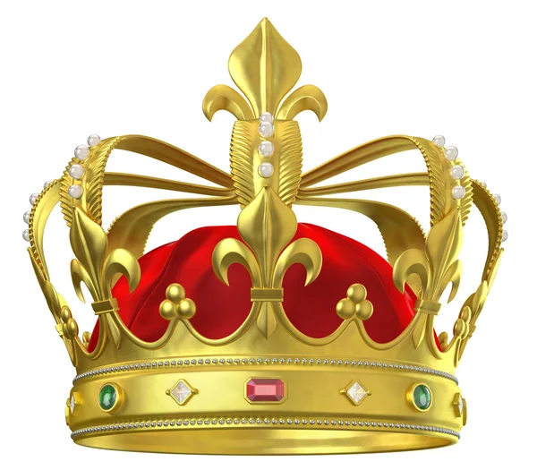 Gold crown with jewels — Stock Photo, Image