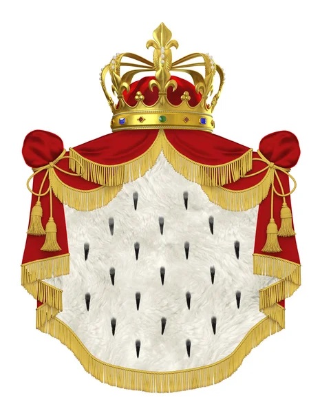 Royal mantle with crown — Stock Photo, Image