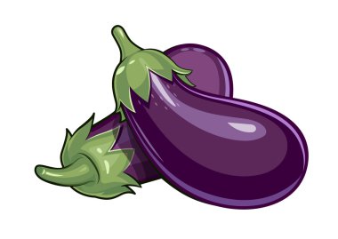 Couple of eggplants clipart
