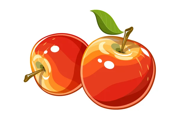 Ripe juicy apple — Stock Vector