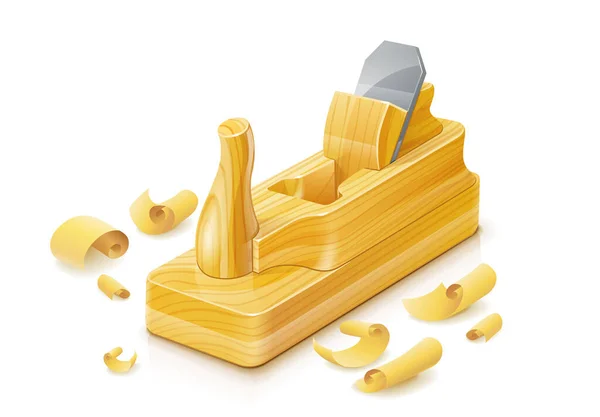 Jack Plane Bois Pour Bois Isolé Sur Fond Blanc Jack — Image vectorielle