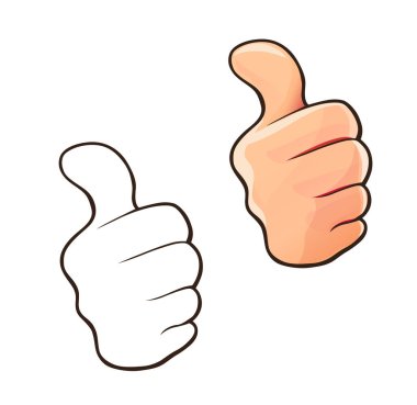 Jest tamam. Kol işareti tamam. Beyaz arka planda izole edilmiş. Eps10 vektör illüstrasyonu.