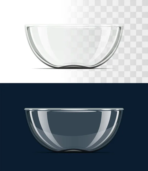 Салатний Посуд Скляний Посуд Eps10 Векторні Ілюстрації — стоковий вектор