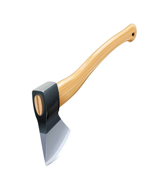 斧だ。木材を切るための手動ツール。ベクターイラスト. — ストックベクタ