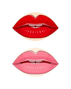 Kalıcı makyaj. Dudakları ile pomad.