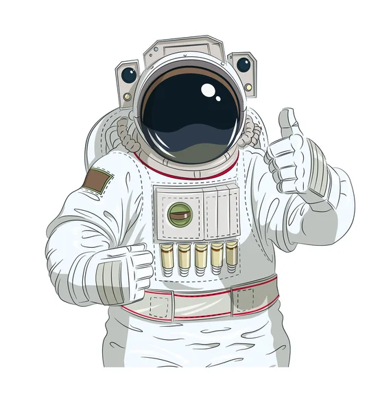 Astronot jest Tamam — Stok Vektör