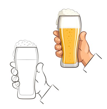 Elde bir bardak bira