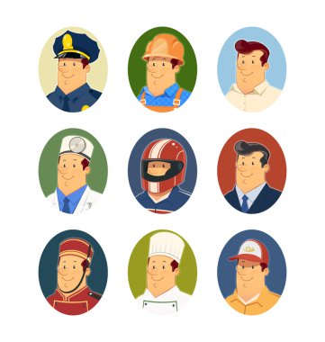 Meslekler. Vektör simge kümesi