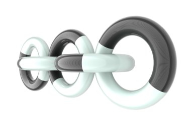 Bağlantılı siyah beyaz daireler