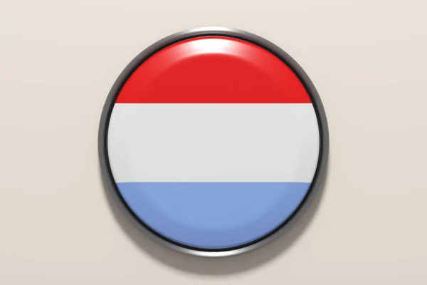 Knop met Luxemburg vlag — Stockfoto