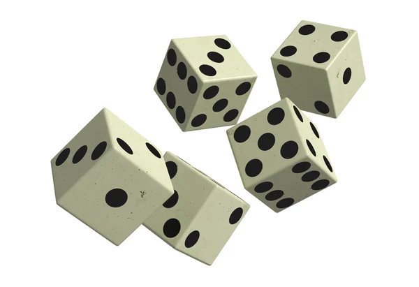 Dice falling down — Stock Photo, Image