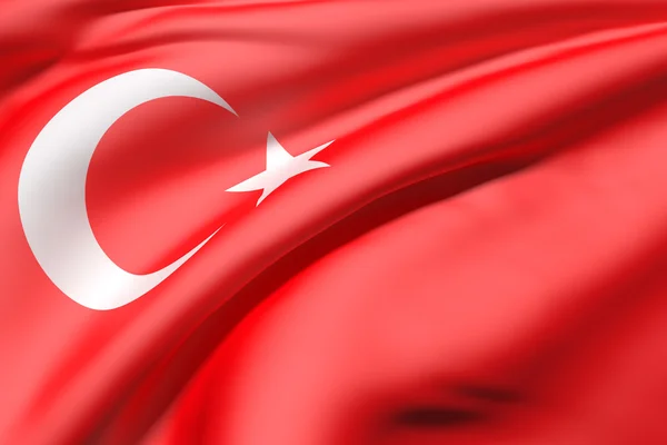 3d rendu d'un drapeau de la Turquie — Photo