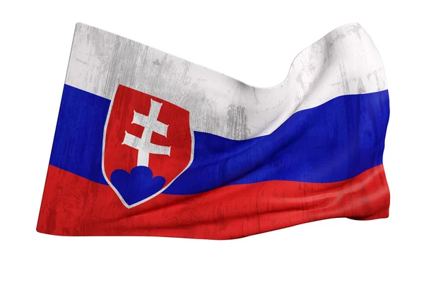 Renderowania 3D flagi Słowacja — Zdjęcie stockowe