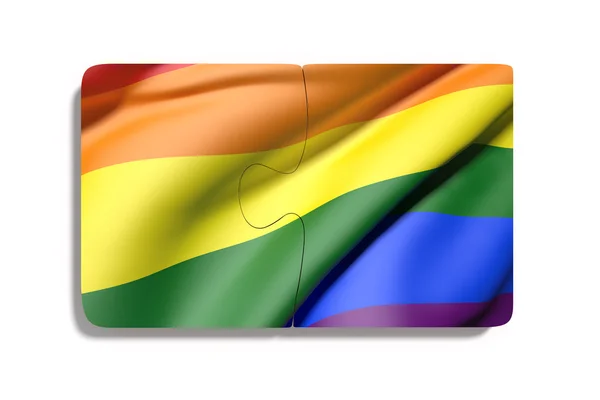 Eşcinsel bayrak bulmaca — Stok fotoğraf