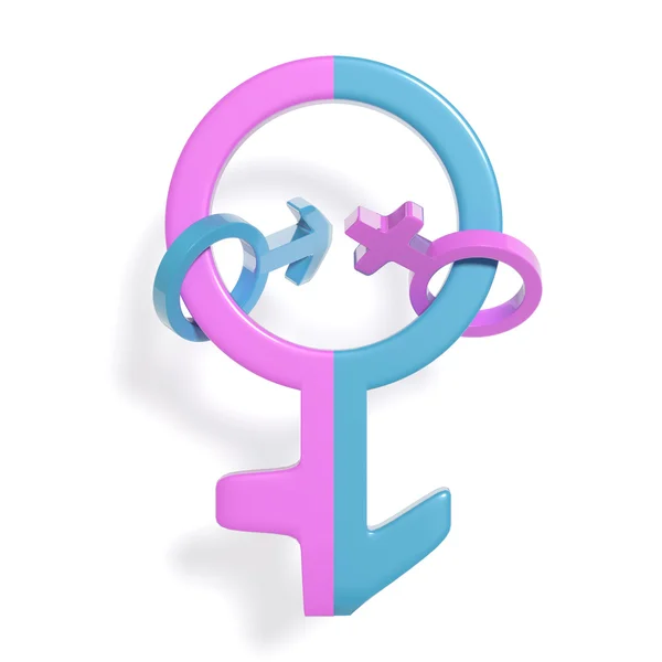 Isolierte Symbole der Heterosexualität — Stockfoto