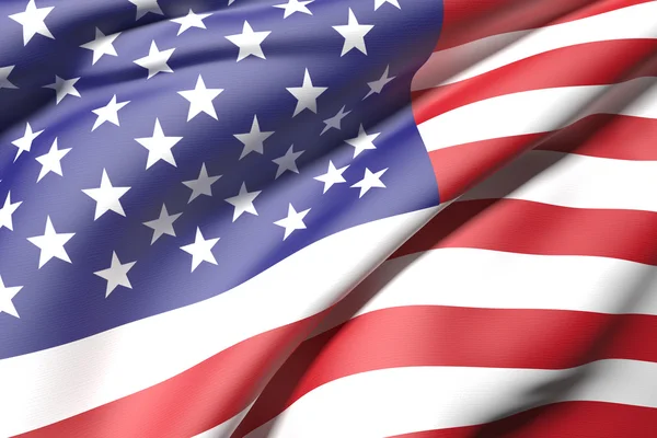 3d rendering of an united states flag waving — Stock Photo, Image