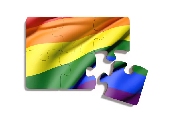 Puzzel Gay vlag — Stockfoto