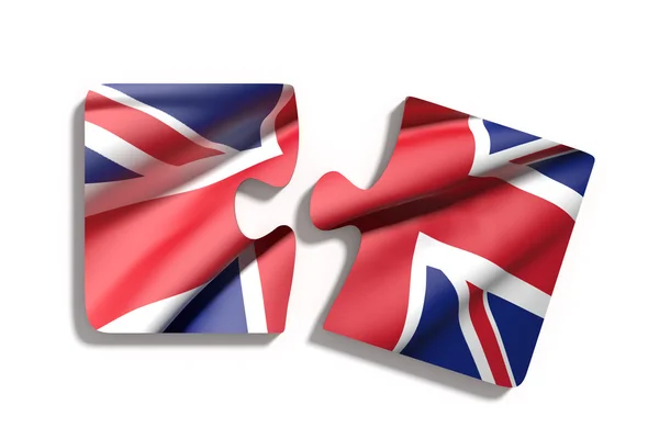 Pussel Uk flagg — Stockfoto