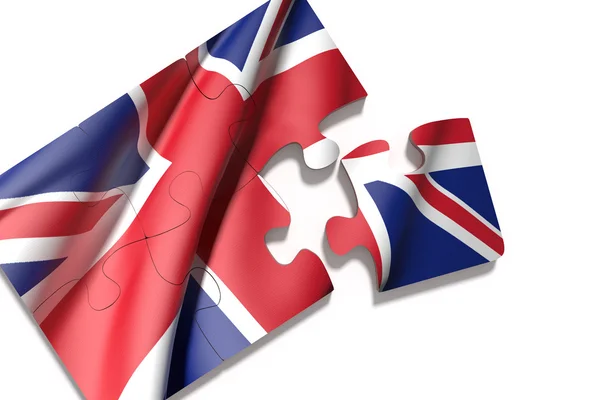 Puzzle Velká Británie vlajka — Stock fotografie