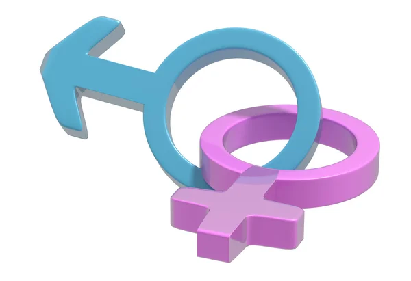 Zwei Symbole heterosexueller Beziehung — Stockfoto