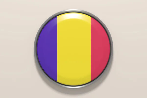 Bouton avec drapeau Andorre — Photo