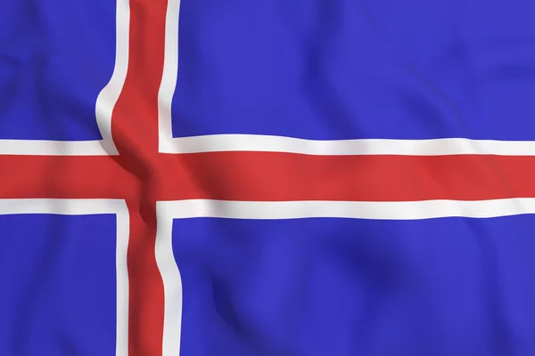 3d rendering of an Iceland flag waving — Stock Photo, Image